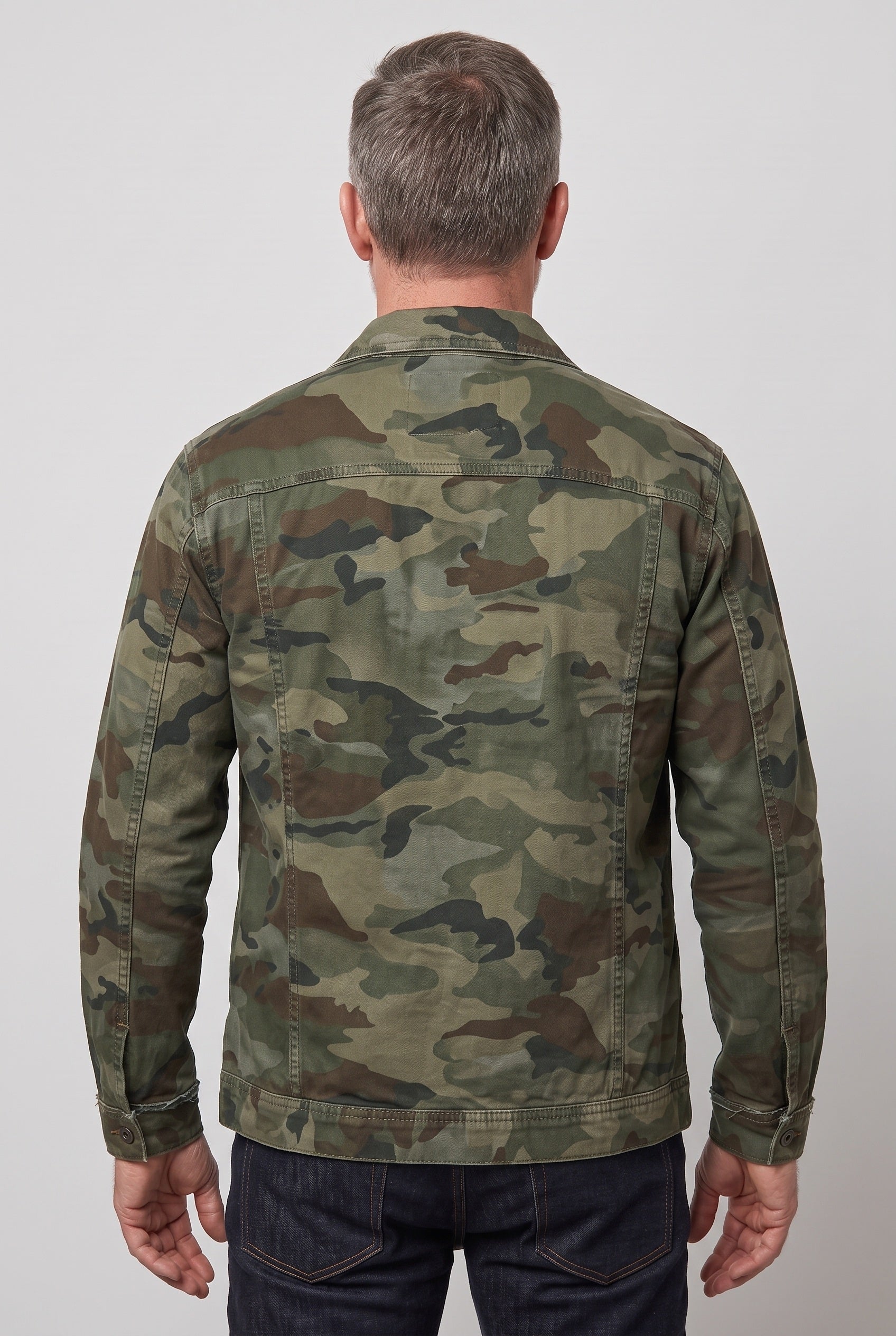 Men's Camo Jacket | Button Front Chest Pockets - 2