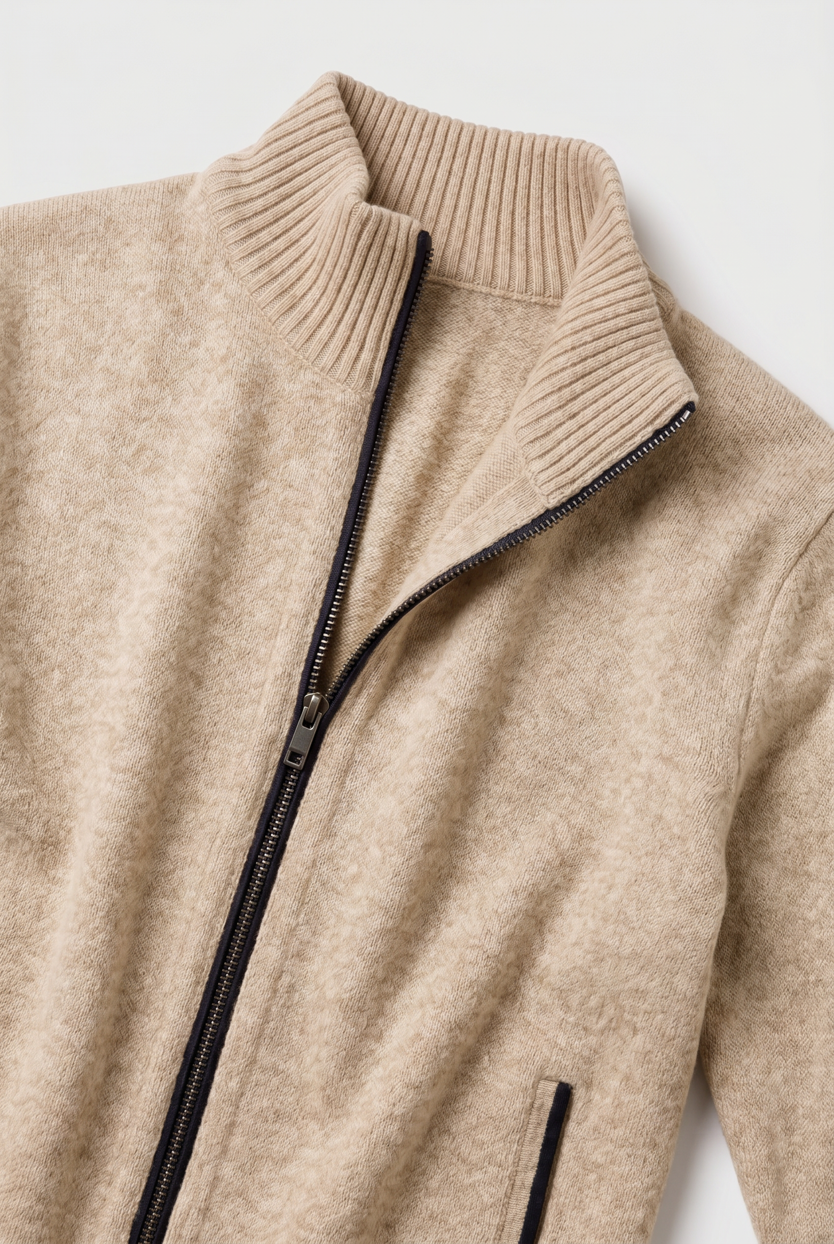 Men's Cardigan | Zip Front with Welt Pockets - 3