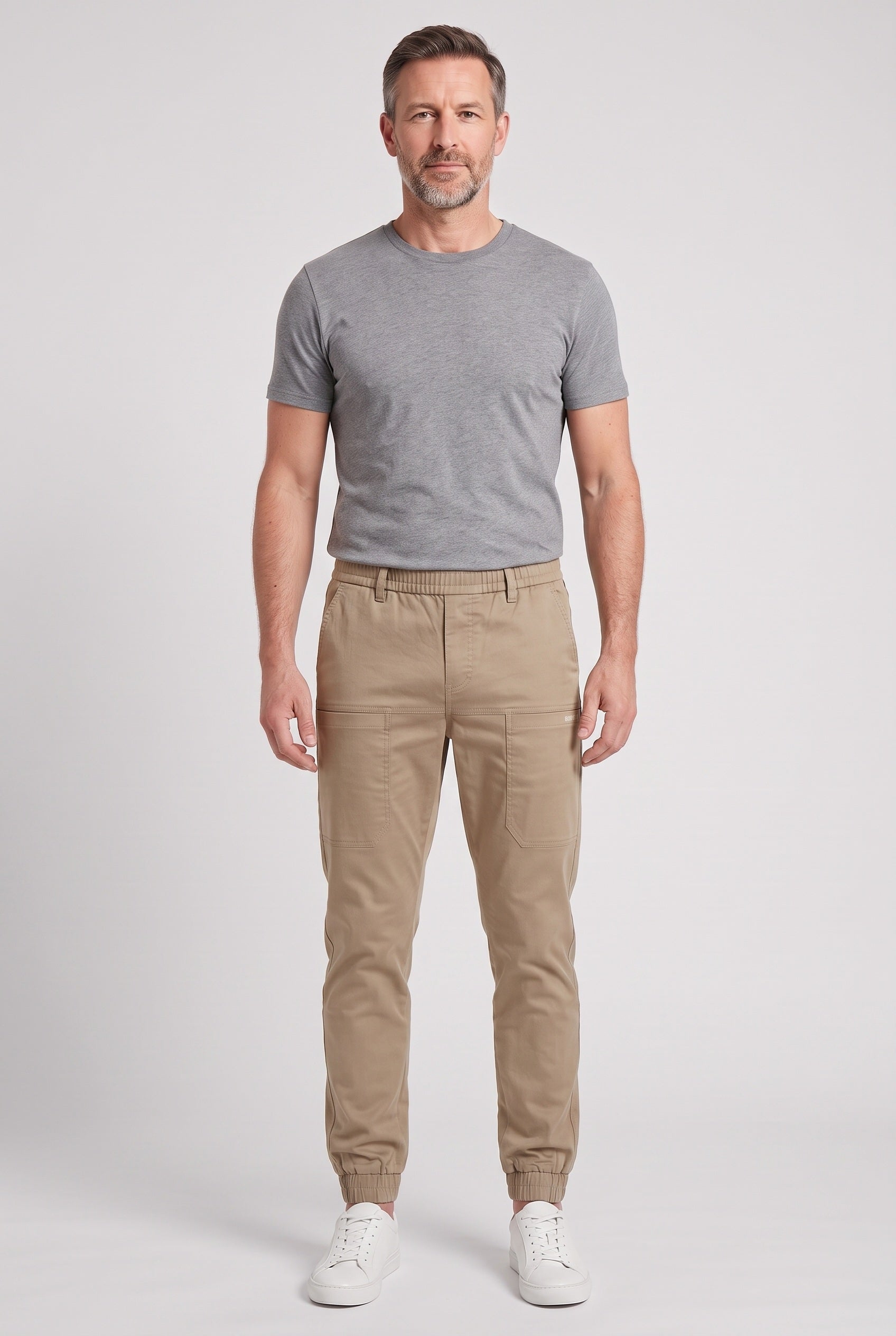 Men's Cargo Pants | Tapered Leg Elastic Waistband - 4