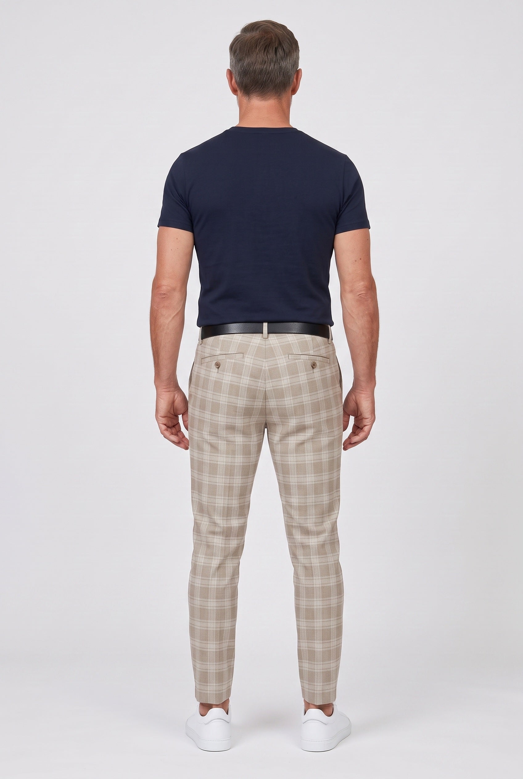 Men's Chino Pants | Slim Fit Check Pattern - 3