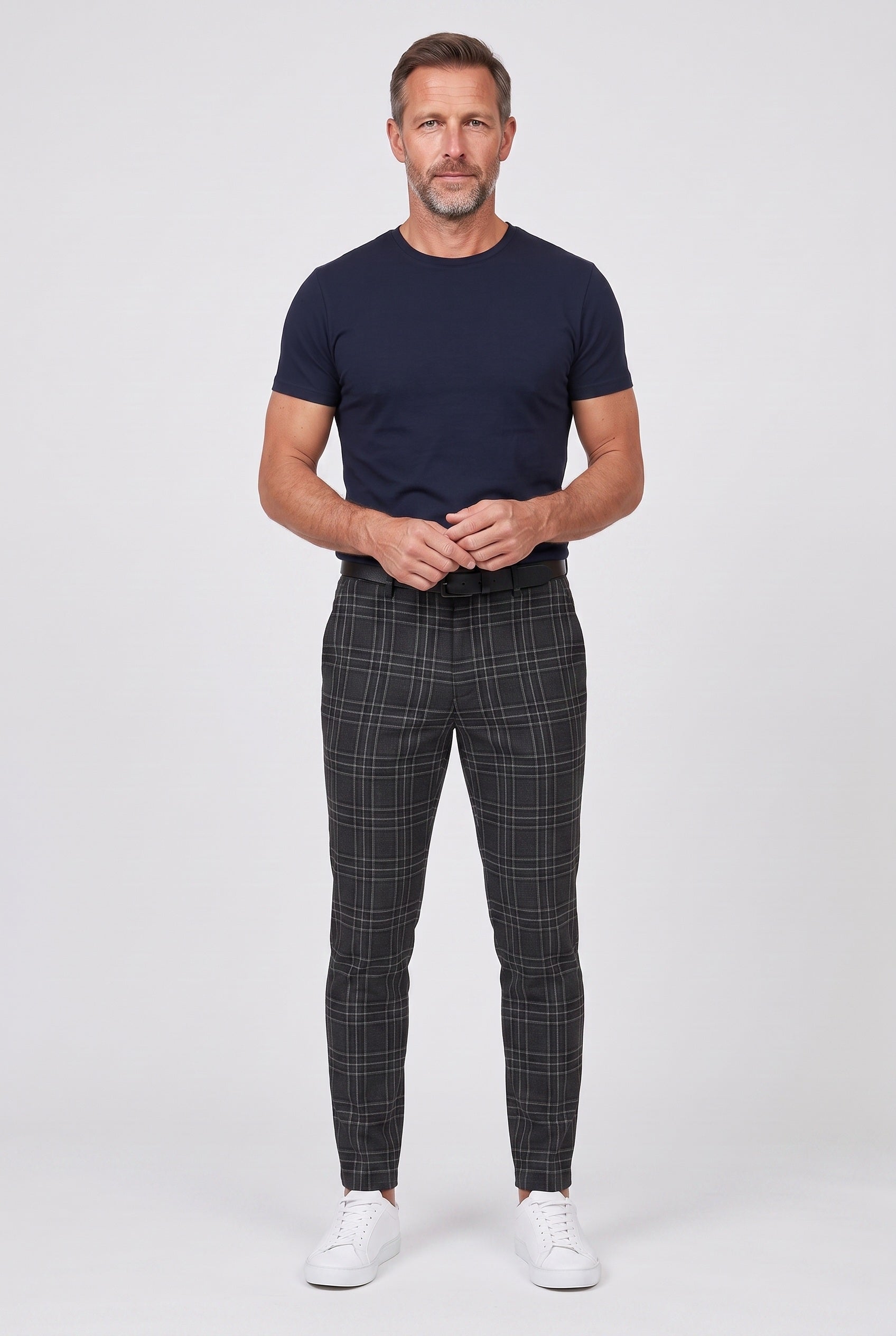 Men's Chino Pants | Slim Fit Check Pattern - 7