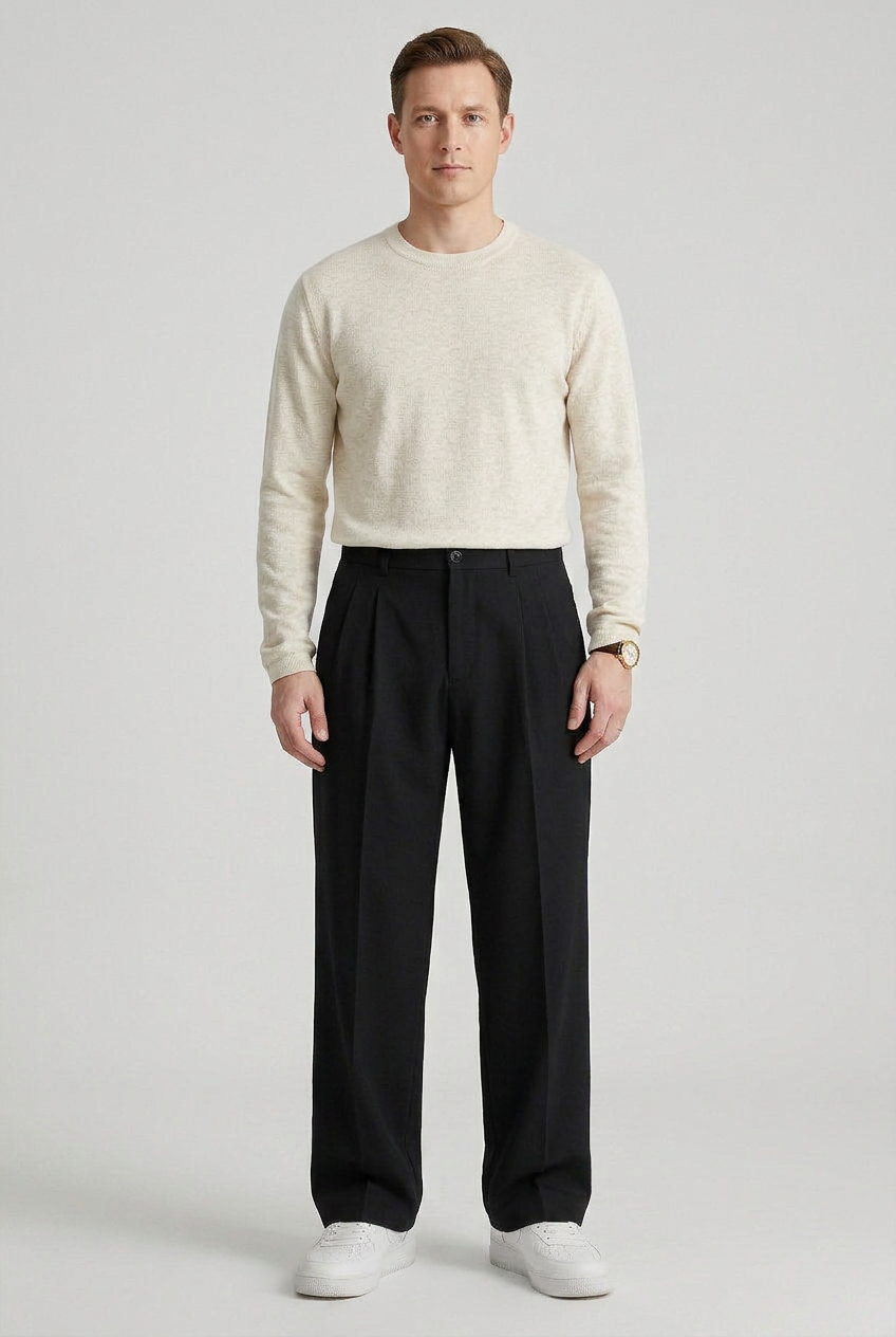 Men's Dress Pants | Pleated Front High Waist - 2