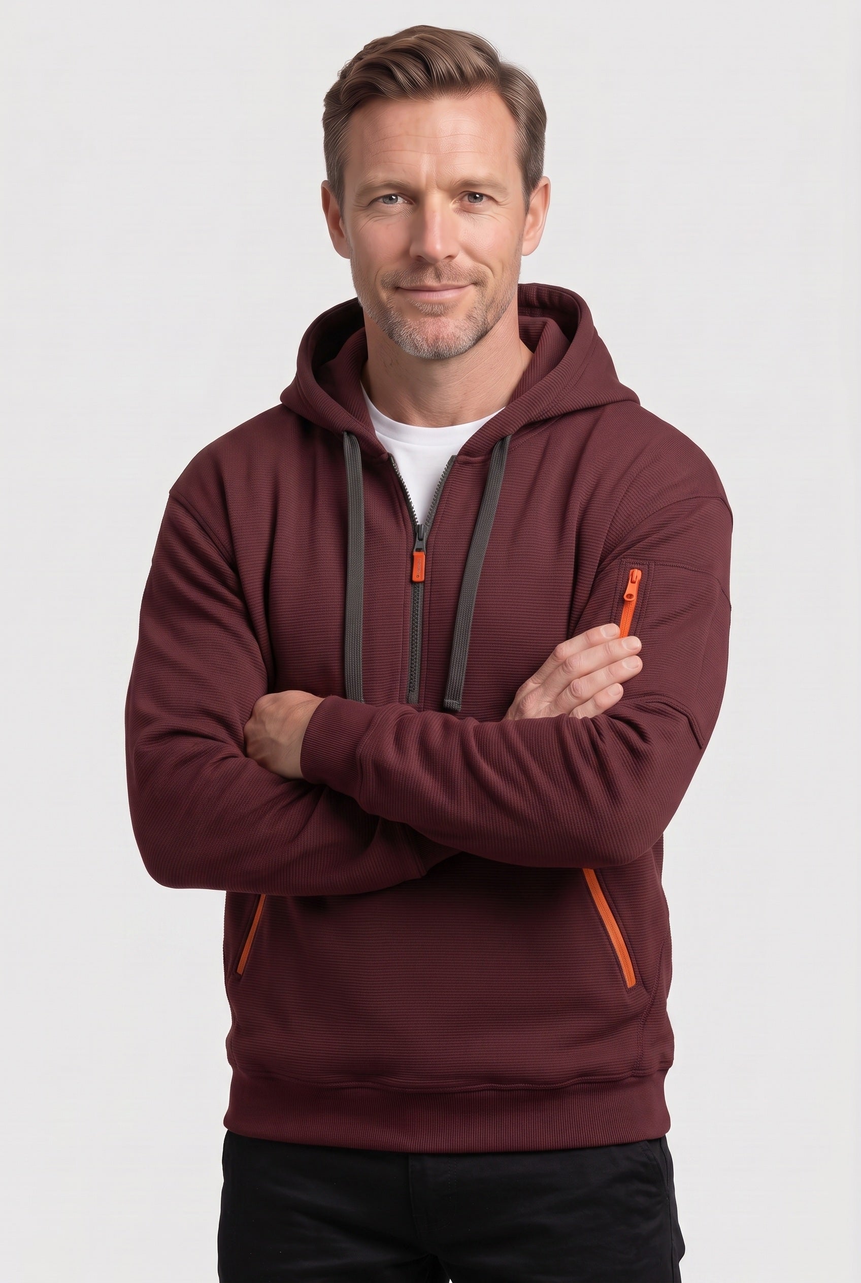 Men's Hoodie | Quarter Zip with Zipped Pockets - 9