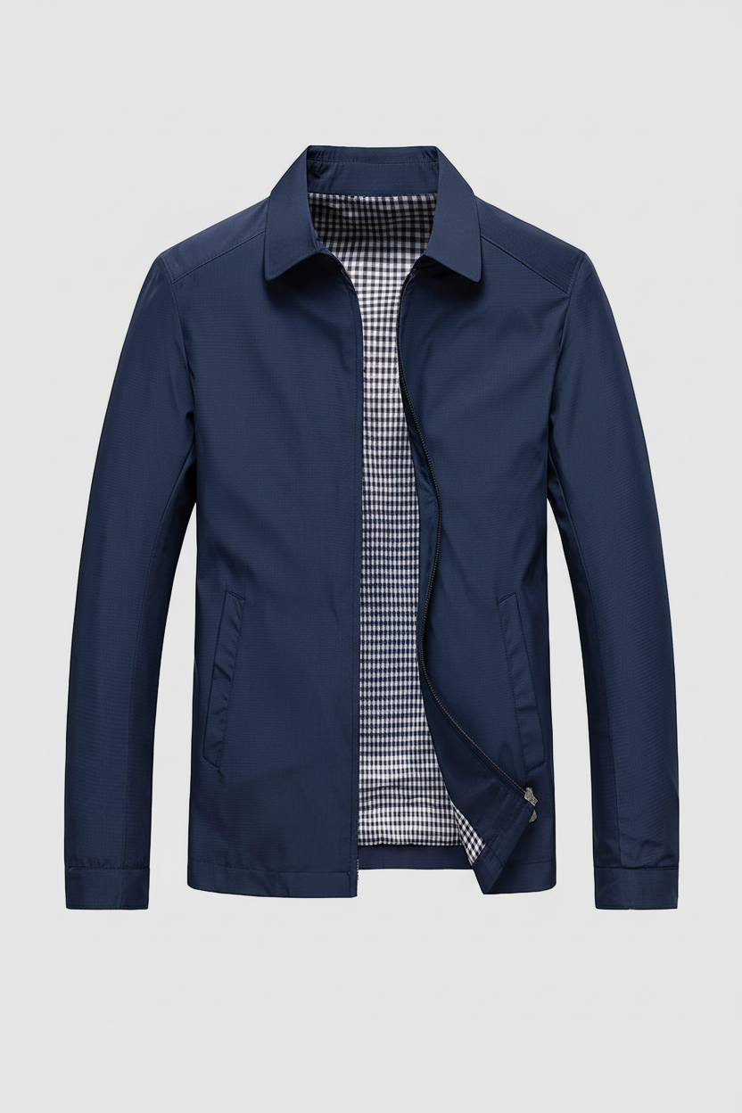 Men's Jacket | Harrington Zip Front Check Lining - 3