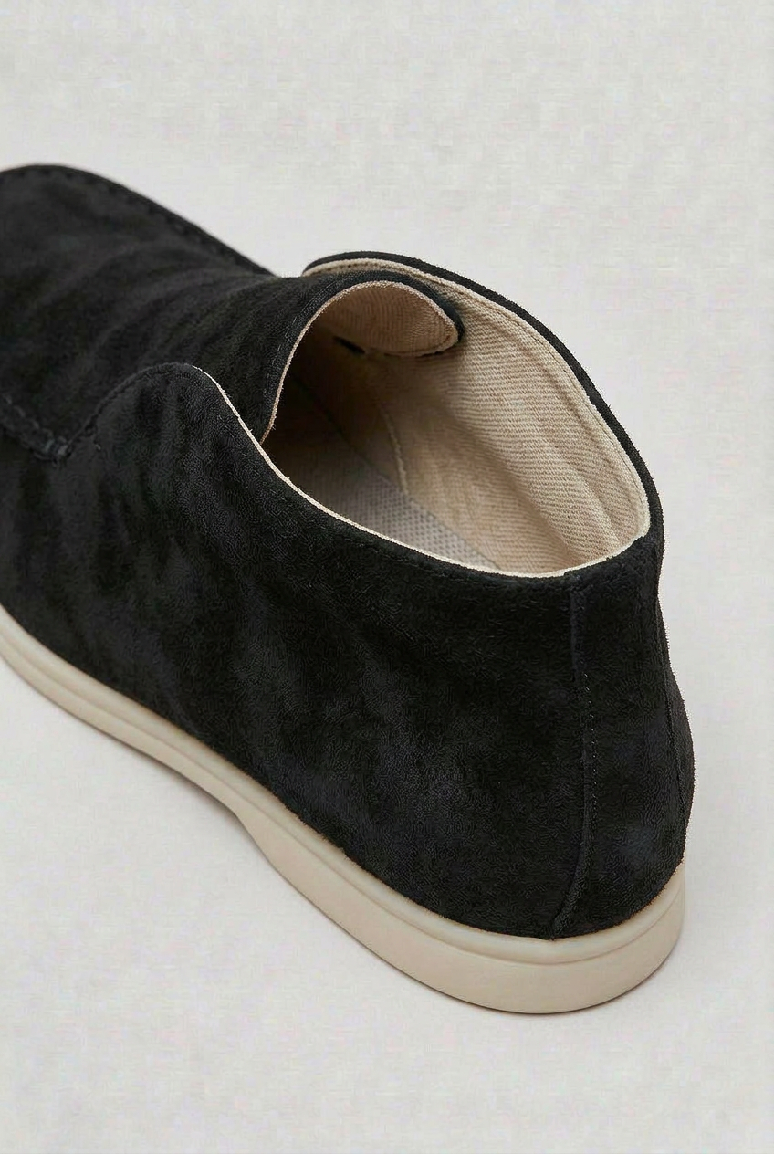Men's Loafers | High Top Suede-Look Pull-On - 3