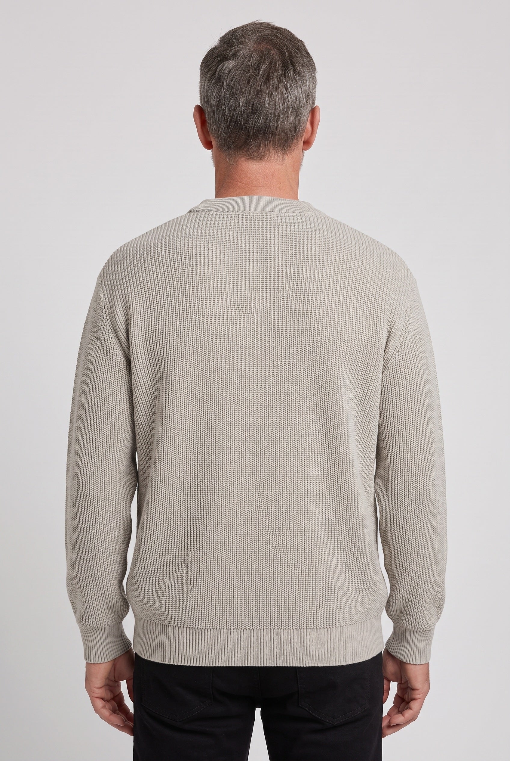 Men's Quarter Zip Sweater | Ribbed Knit Polo Collar - 2