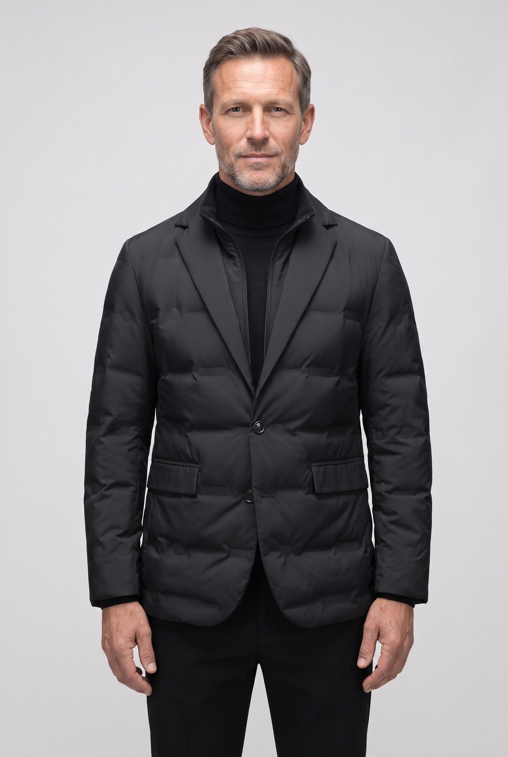 Men's Quilted Jacket | Two Button Flap Pockets - 1
