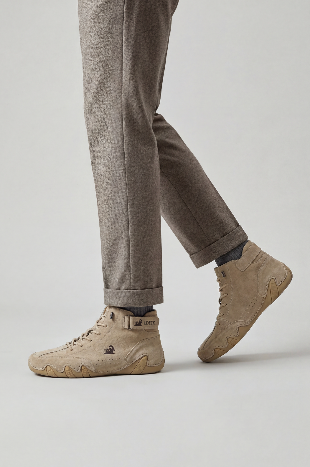 Men's Shoes | High-Top Lace-Up with Ankle Strap - 2