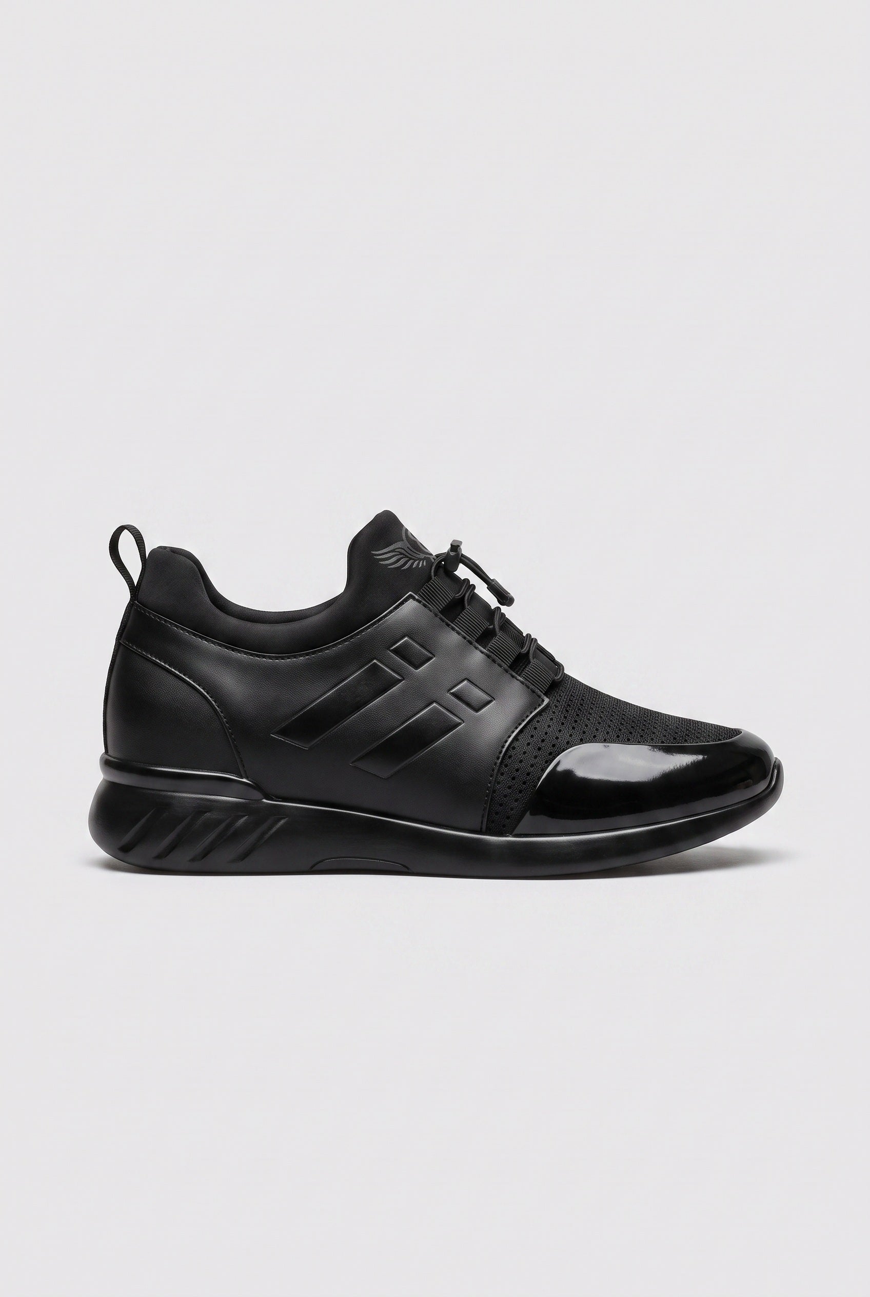 Men's Sneakers | Bungee Lace with Patent-Look Toe Cap - 1
