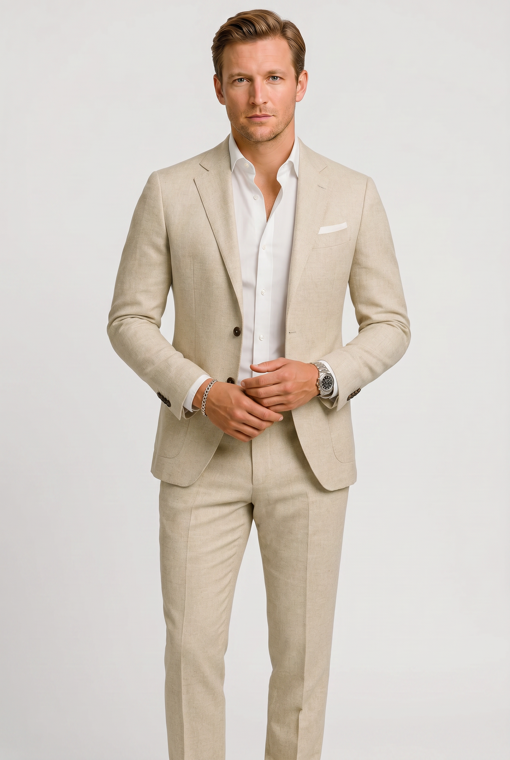 Men's Suit | Notch Lapel Two Button Straight Leg - 5