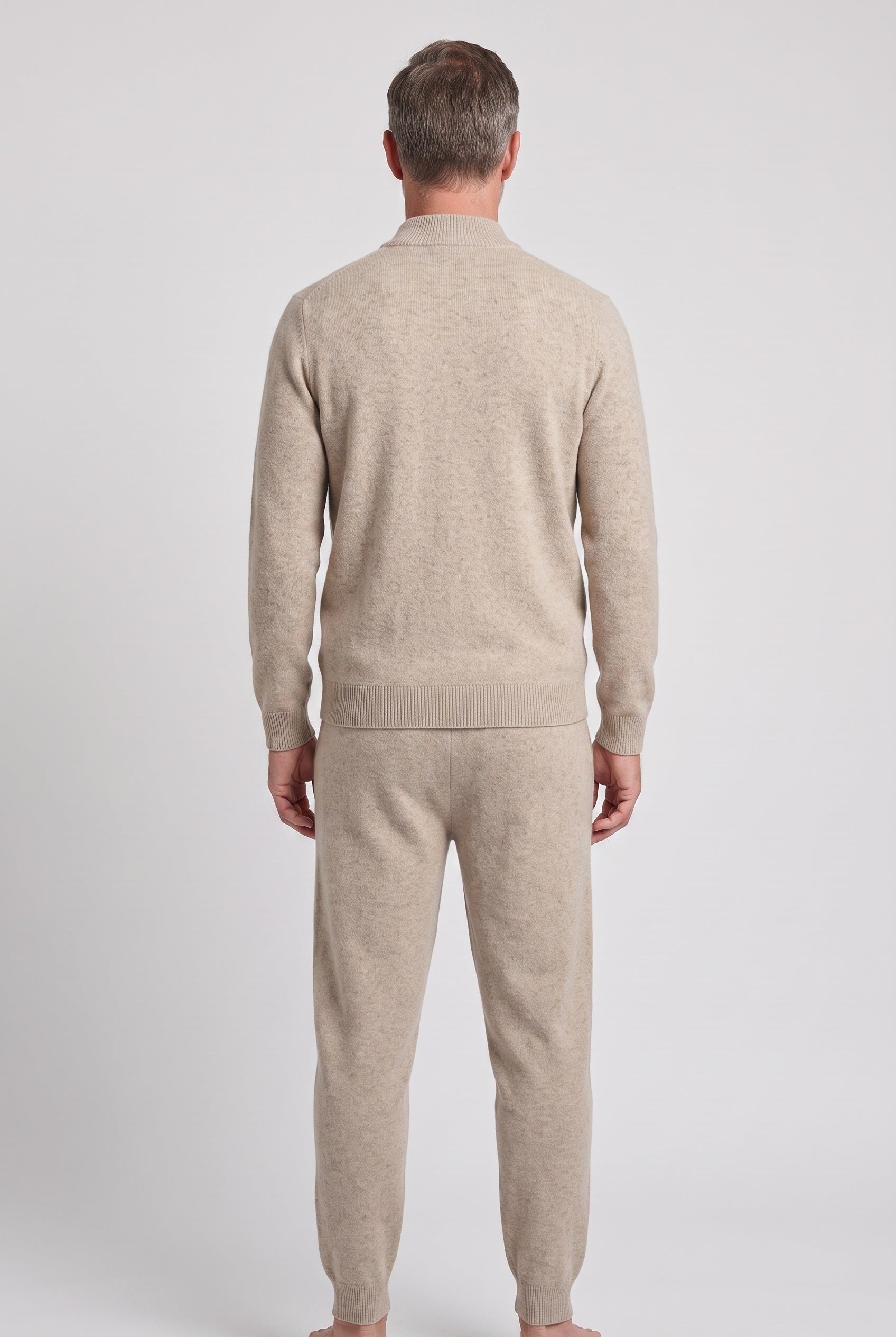 Men's Tracksuit | Knit Zip Front with Funnel Neck - 2