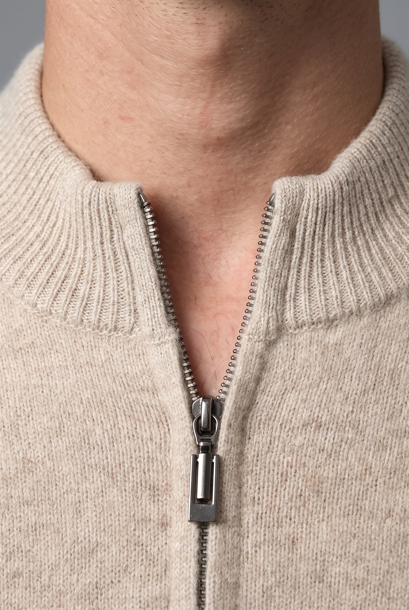 Men's Tracksuit | Knit Zip Front with Funnel Neck - 3