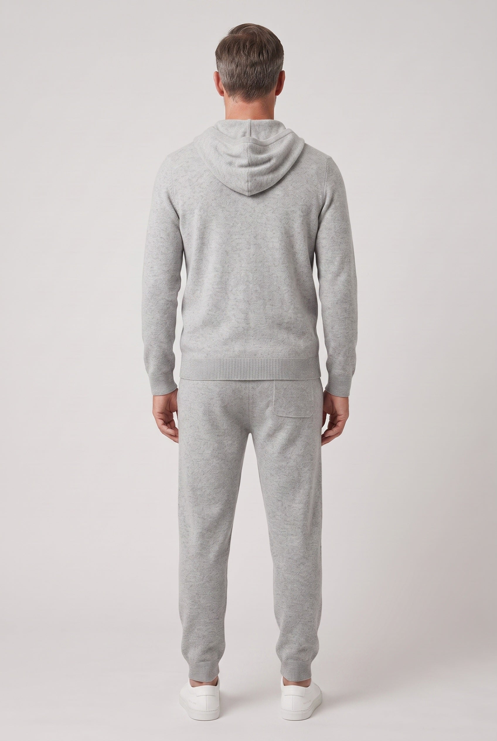 Men's Tracksuit | Knit Zip Hood with Front Pockets - 2
