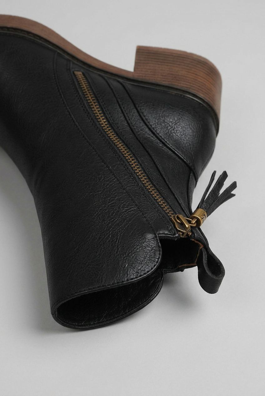 Women's Ankle Boots | Double Zip Stacked Heel - 3