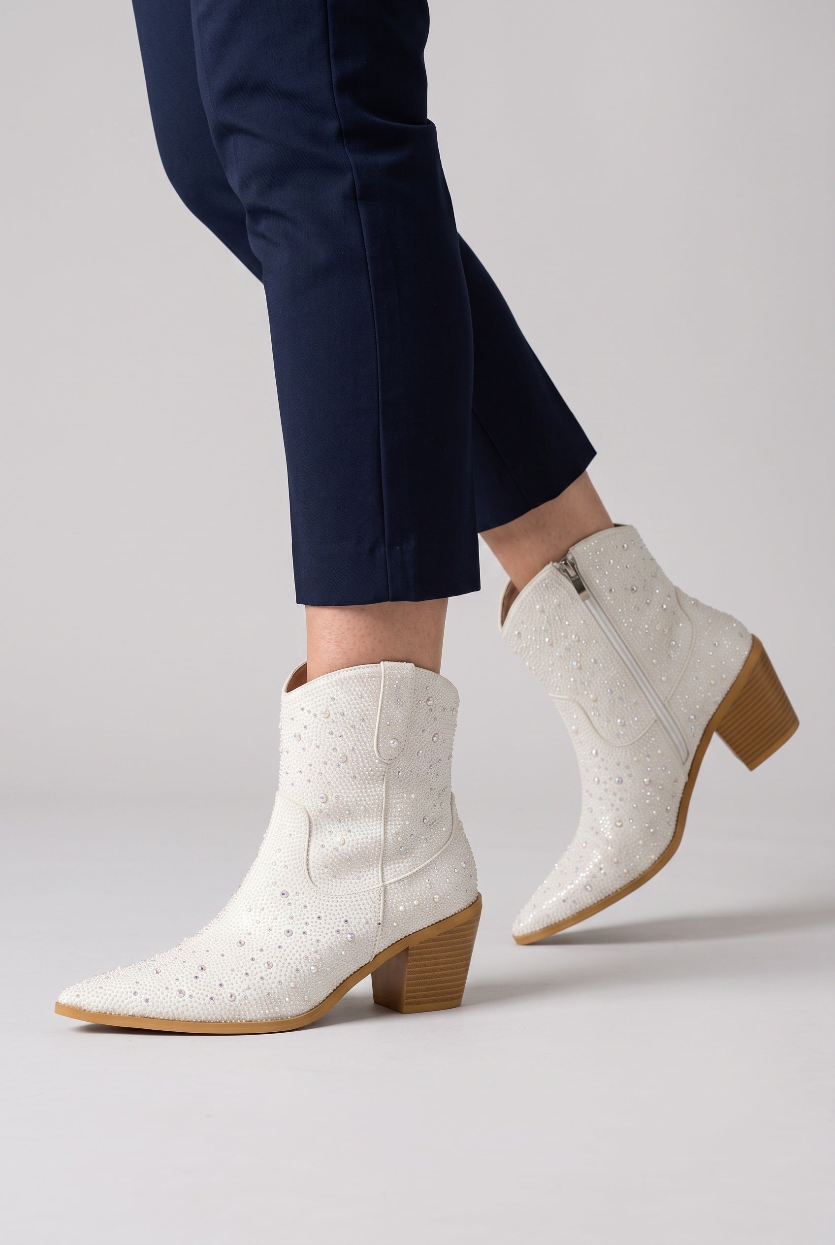 Women's Ankle Boots | Embellished Western Snip Toe - 2
