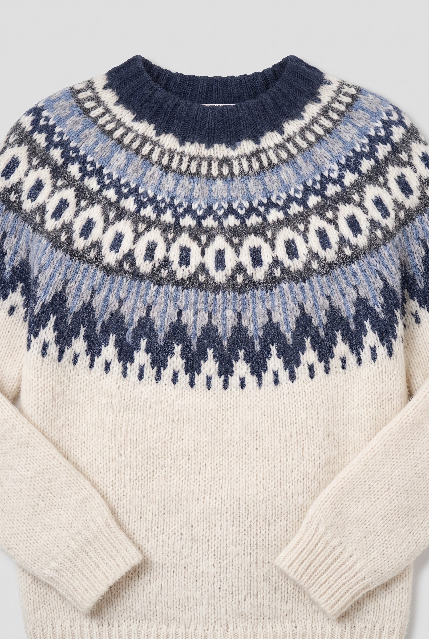 Women's Fair Isle Sweater | Nordic Yoke Crew Neck - 3