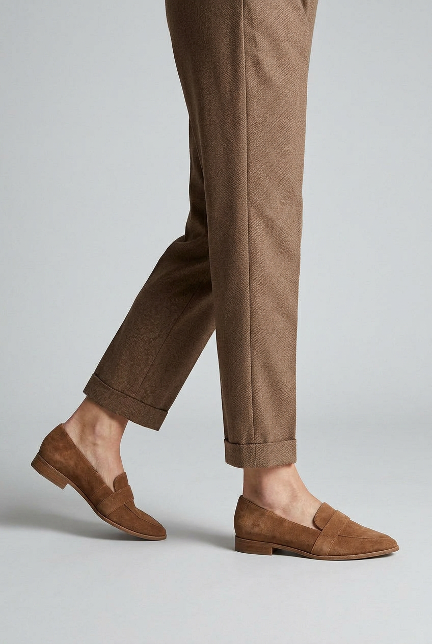 Women's Loafers | Pointed Toe with Low Stacked Heel - 2