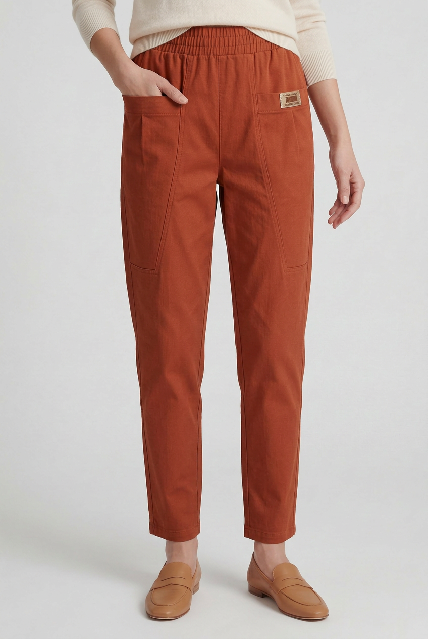 Women's Pants | Straight Leg Elastic Waist - 8
