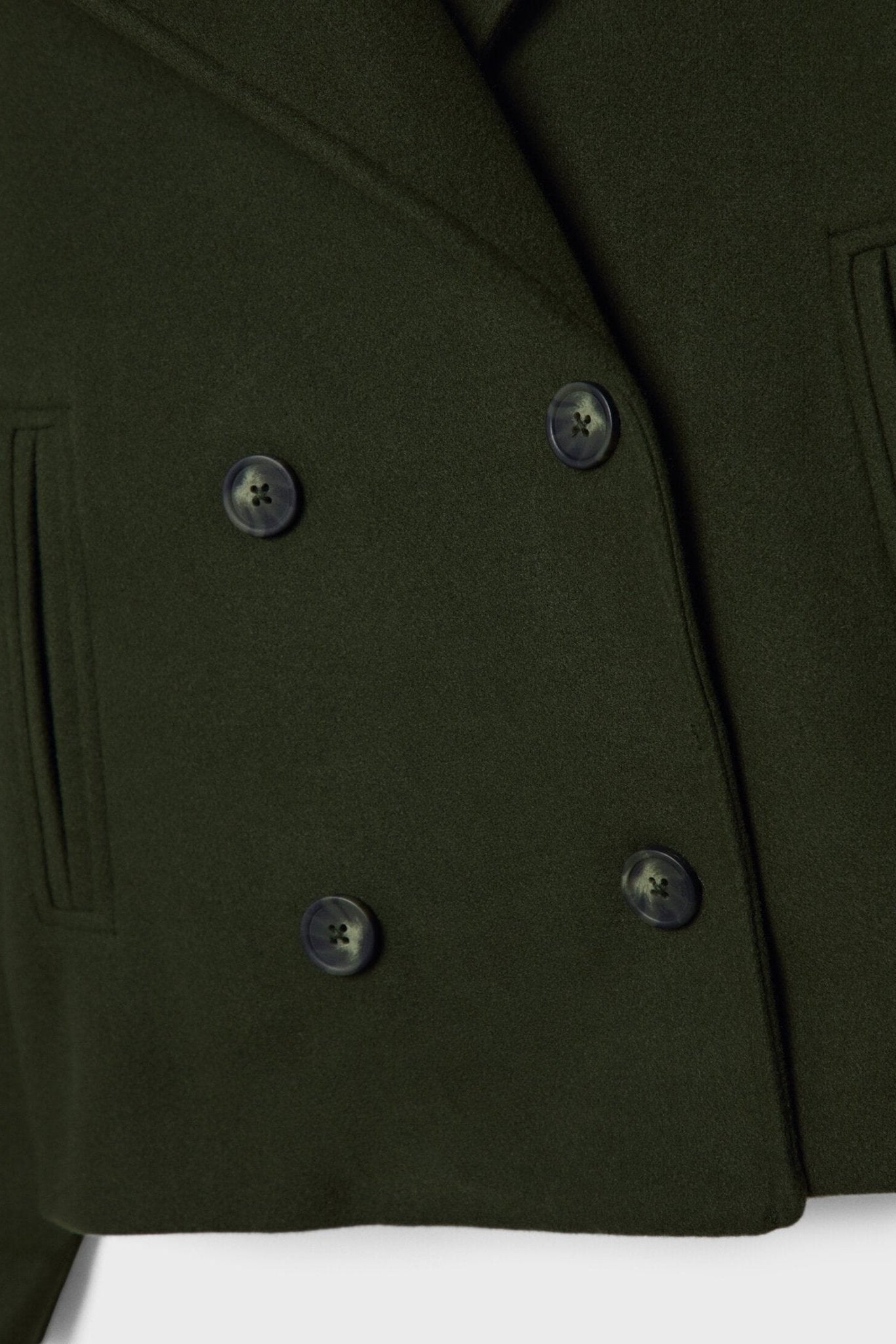 Women's Pea Coat | Cropped Double Breasted - 9