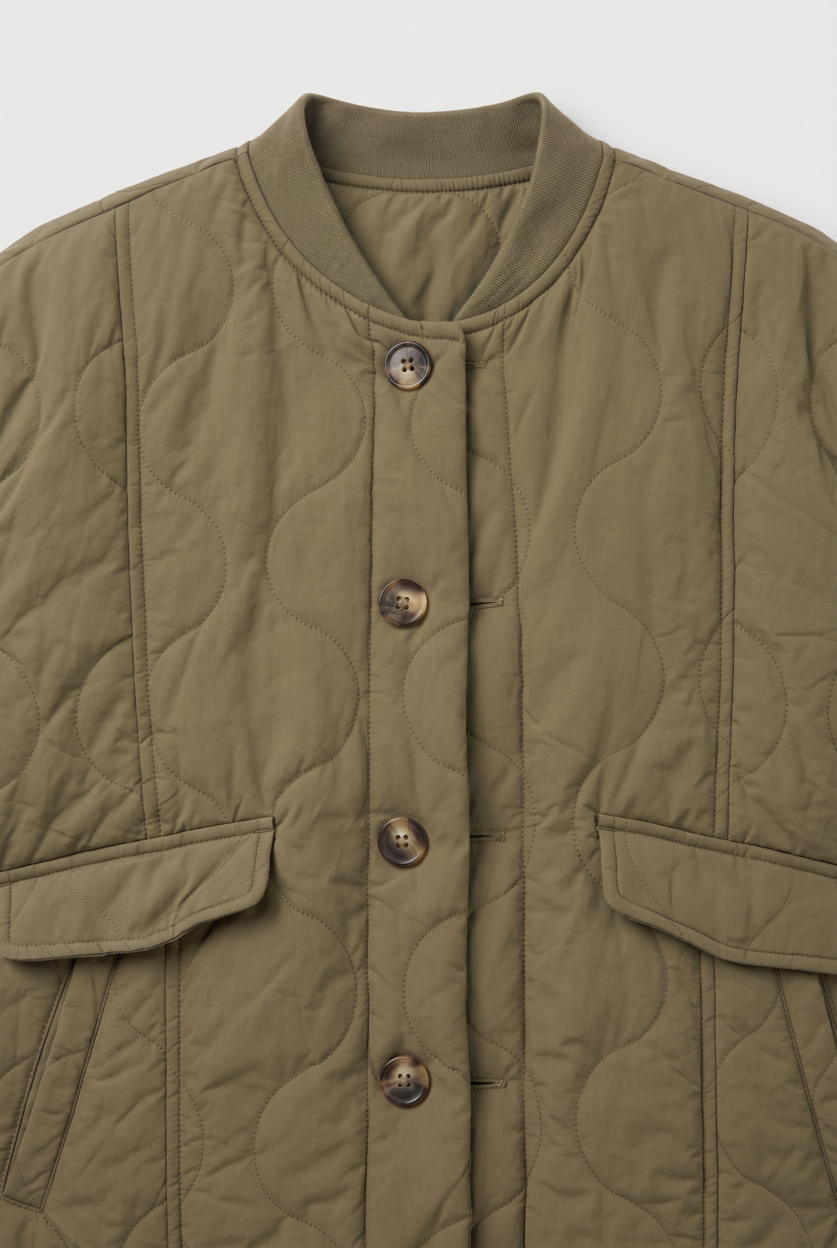 Women's Quilted Jacket | Button Front with Leopard Lining - 3