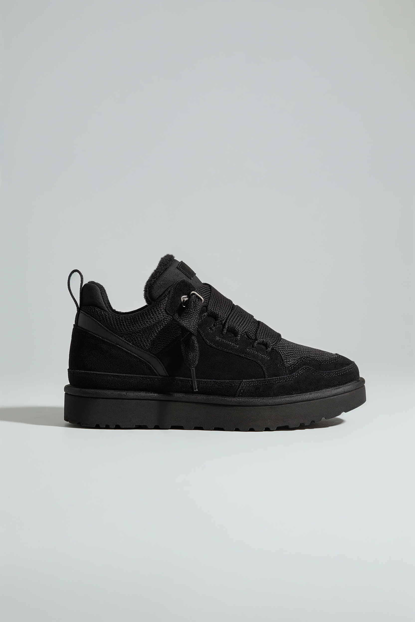 Women's Sneakers | Faux Shearling Collar with Lug Sole - 6