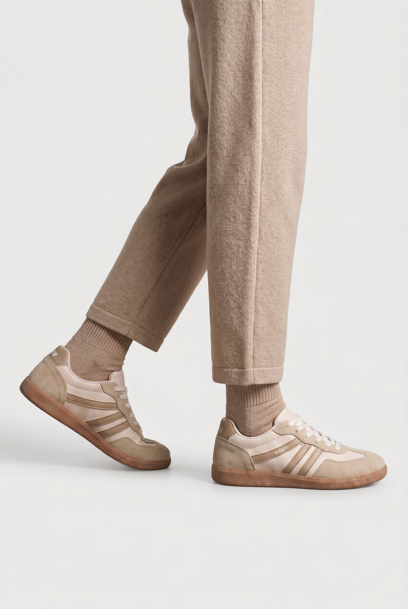 Women's Sneakers | Gum Sole with Side Stripes - 2