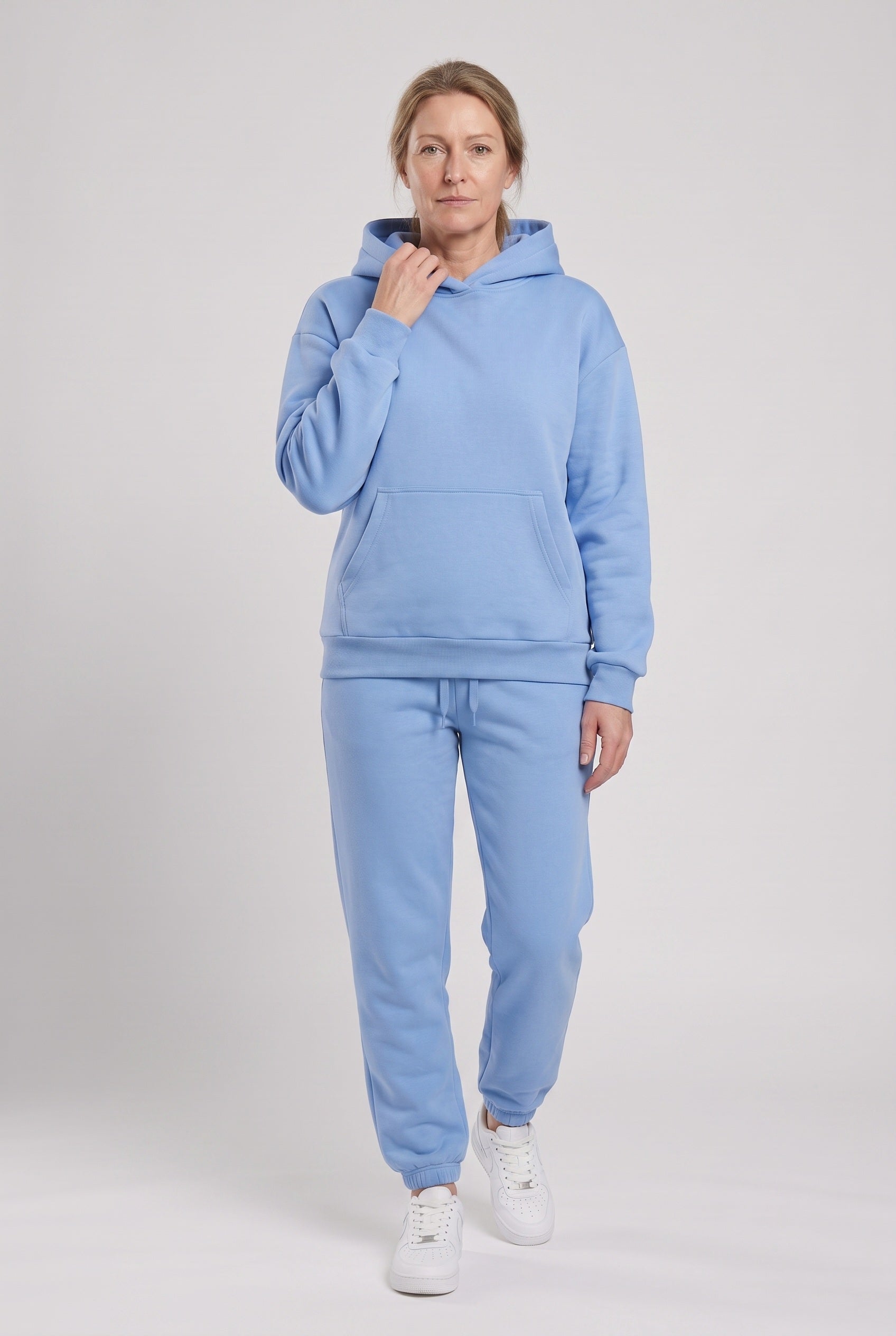 Women's Tracksuit | Hooded Pullover with Cuffed Ankles - 7