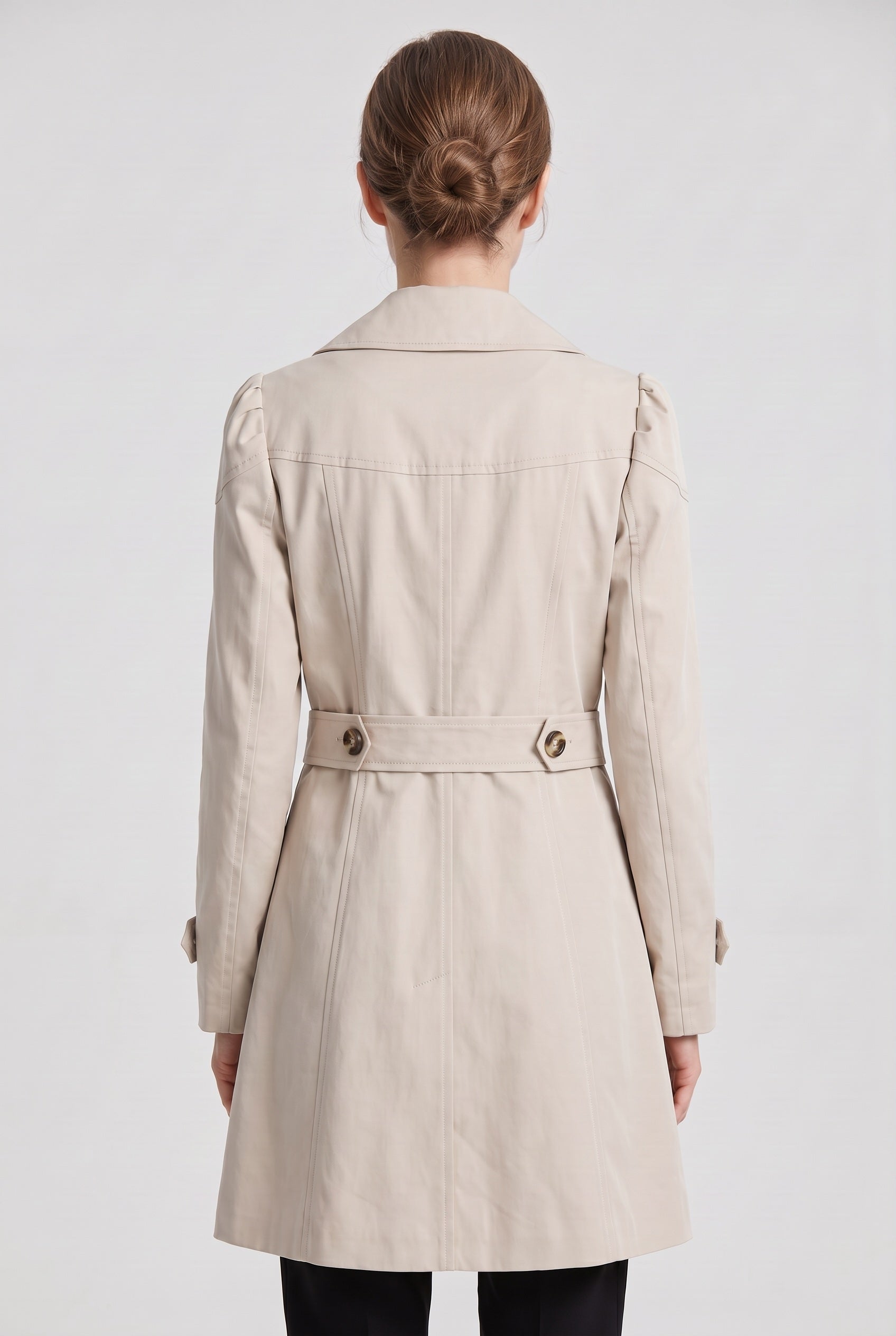 Women's Trench Coat | Single Breasted Notch Lapel - 2