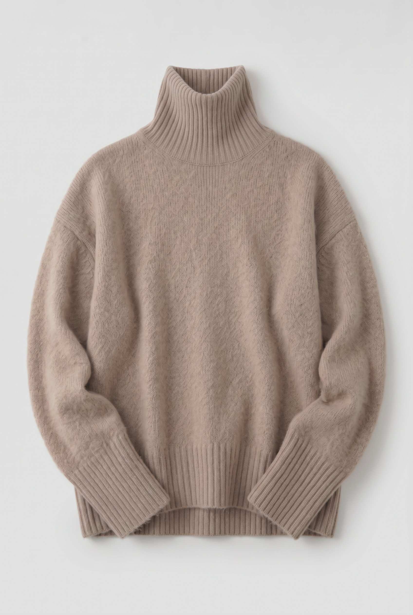 Women's Turtleneck Sweater | Drop Shoulder Relaxed Fit - 3