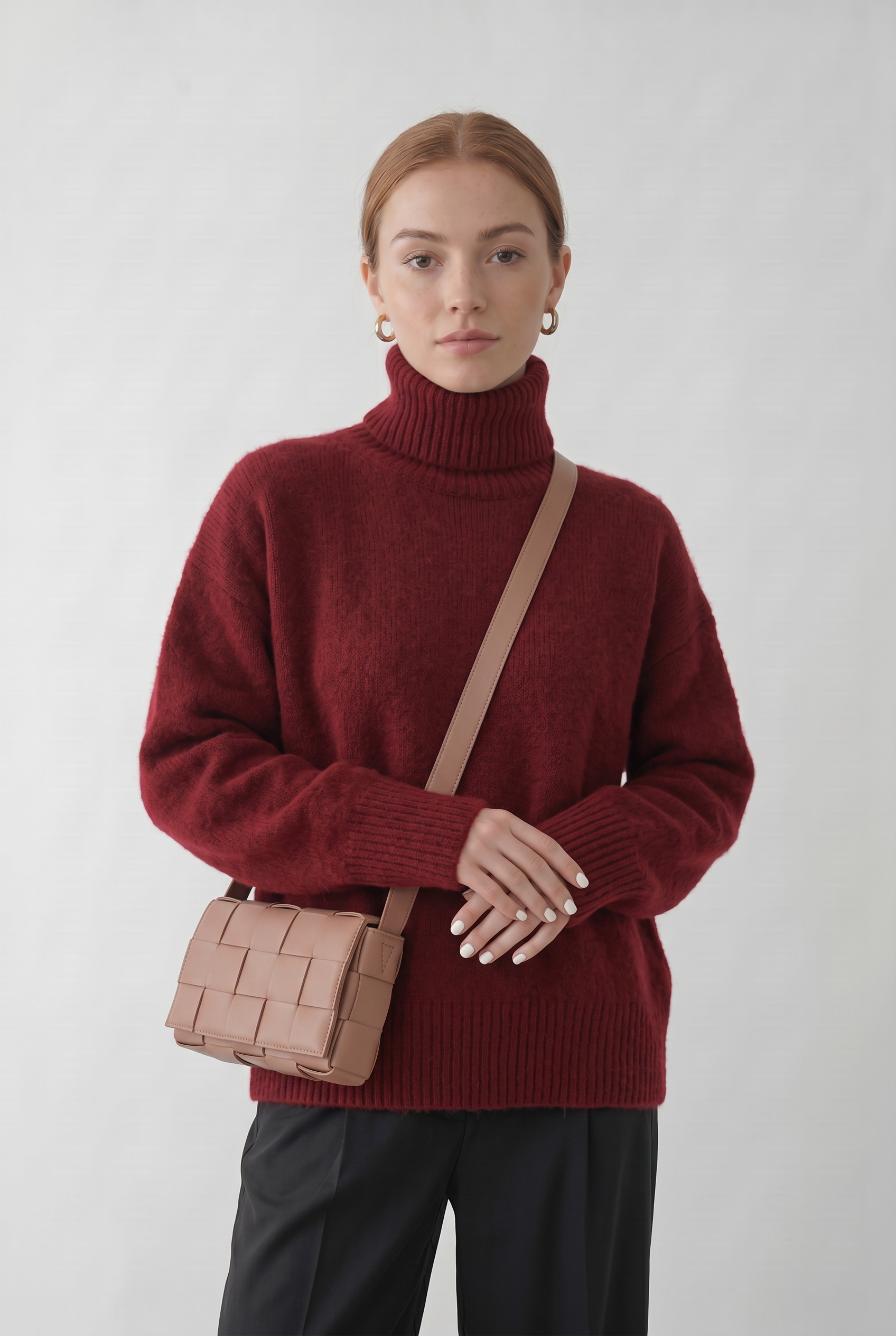 Women's Turtleneck Sweater | Drop Shoulder Relaxed Fit - 7