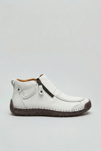 Men's Ankle Boots | Side Zip with Moc Toe Stitching - 5