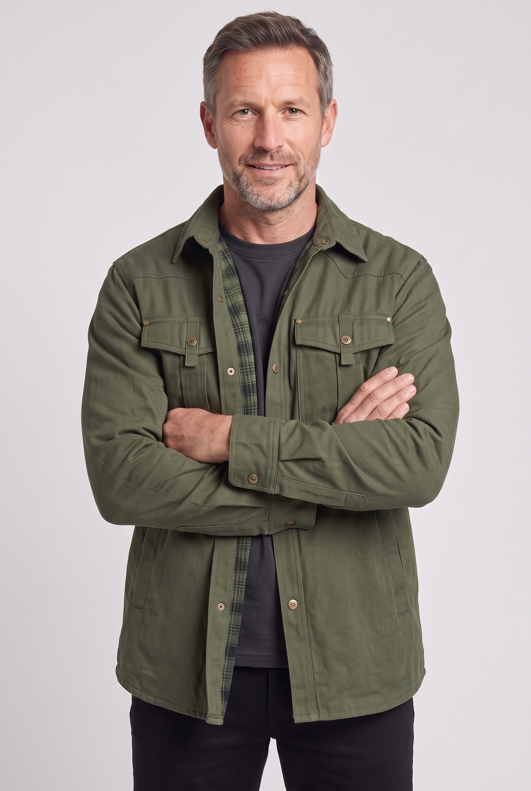 Men's Barn Jacket | Snap Front Flannel Lining - 11