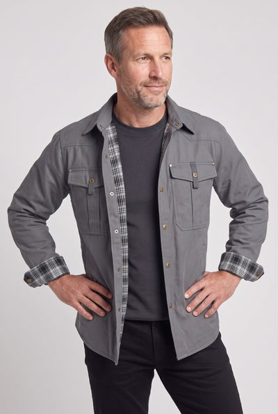 Men's Barn Jacket | Snap Front Flannel Lining - 7