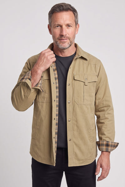 Men's Barn Jacket | Snap Front Flannel Lining - 9