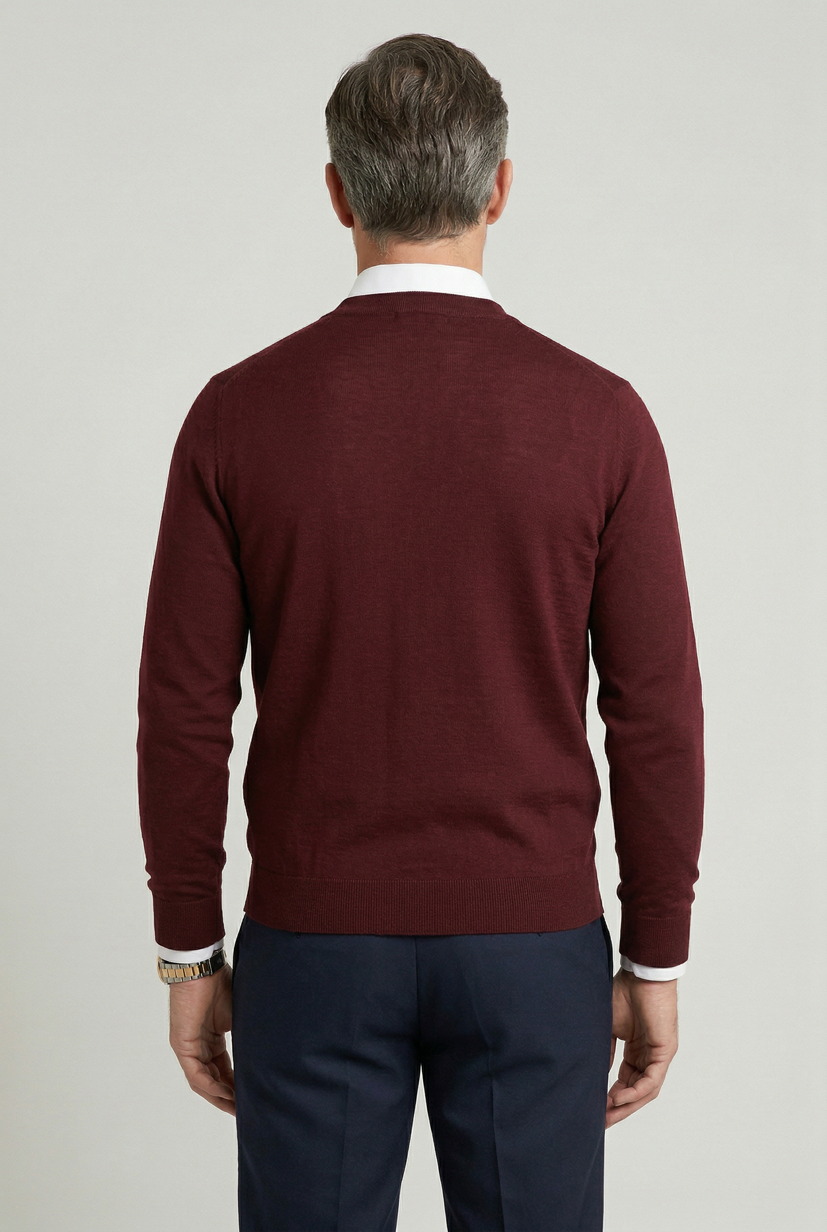Men's Cardigan | Button Front V Neck - 2