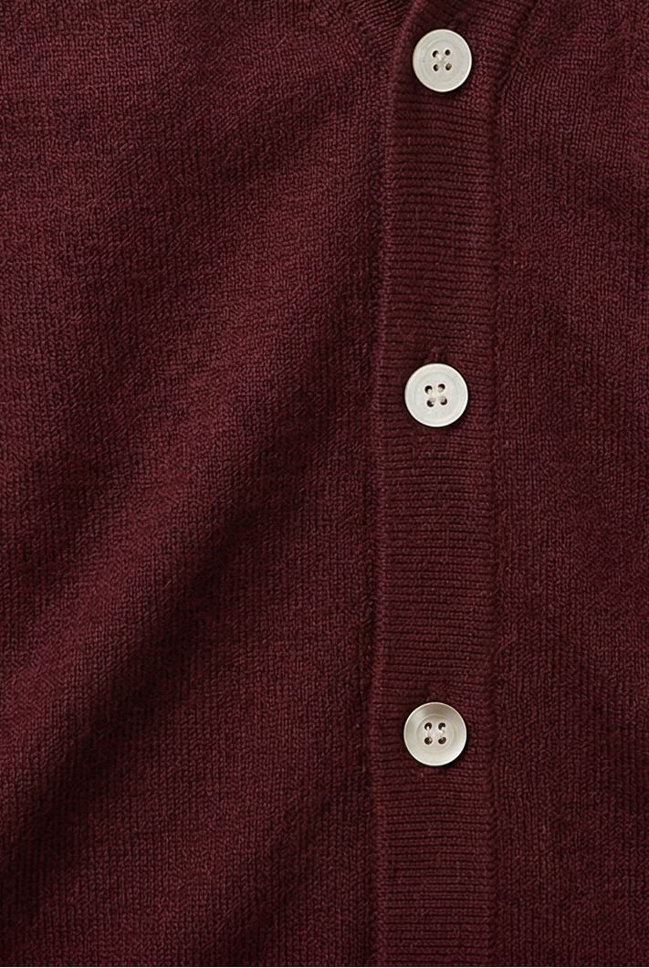 Men's Cardigan | Button Front V Neck - 3