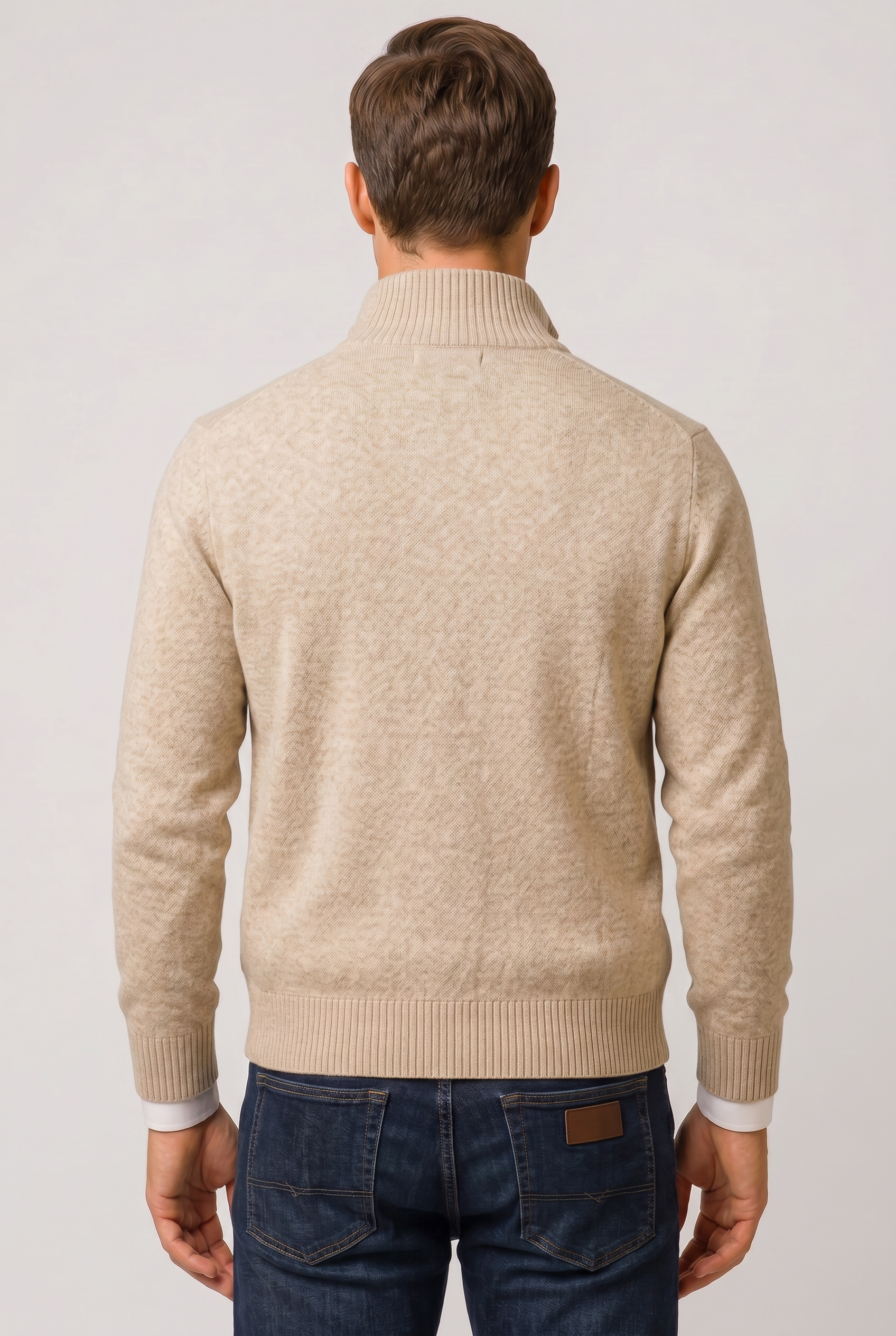 Men's Cardigan | Zip Front with Welt Pockets - 2