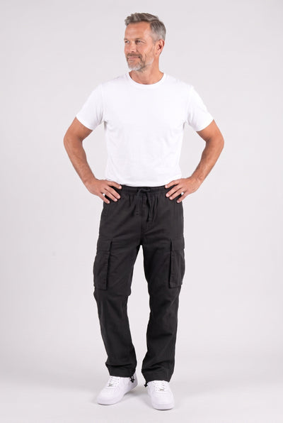 Men's Cargo Pants | Drawstring Waist Relaxed Fit - 5