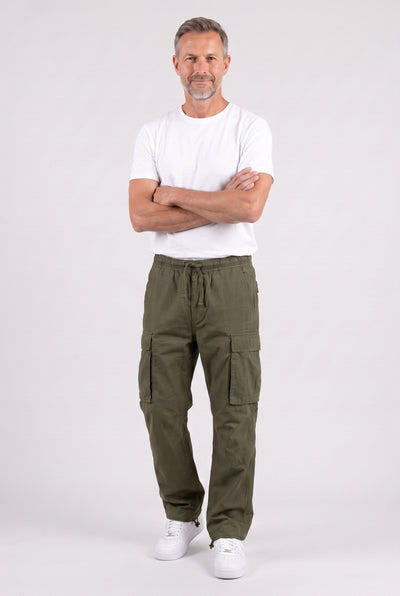 Men's Cargo Pants | Drawstring Waist Relaxed Fit - 7