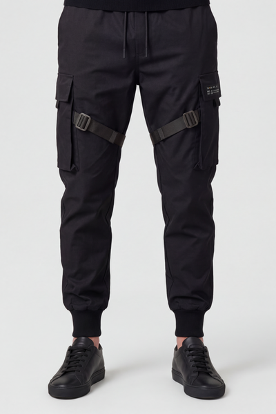Men's Cargo Pants | Strap Buckle Elastic Cuffs - 1