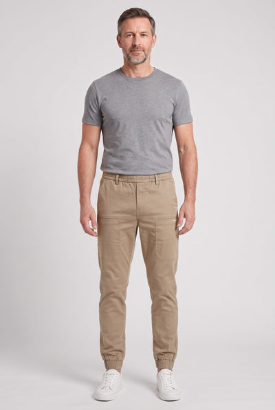 Men's Cargo Pants | Tapered Leg Elastic Waistband - 4
