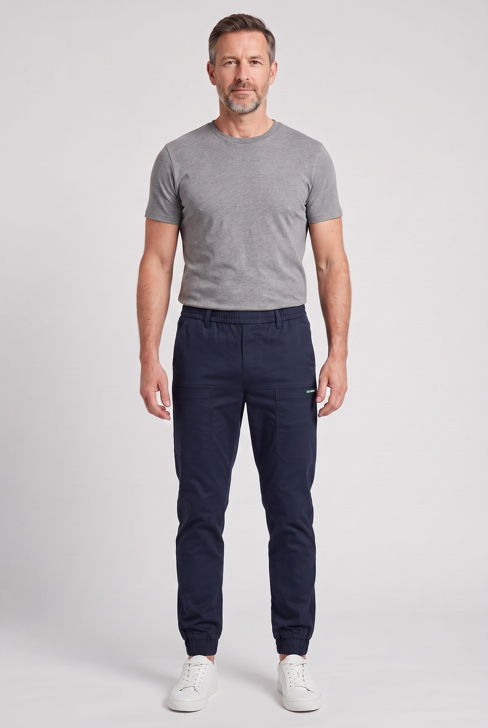 Men's Cargo Pants | Tapered Leg Elastic Waistband - 6