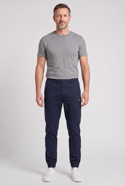 Men's Cargo Pants | Tapered Leg Elastic Waistband - 6