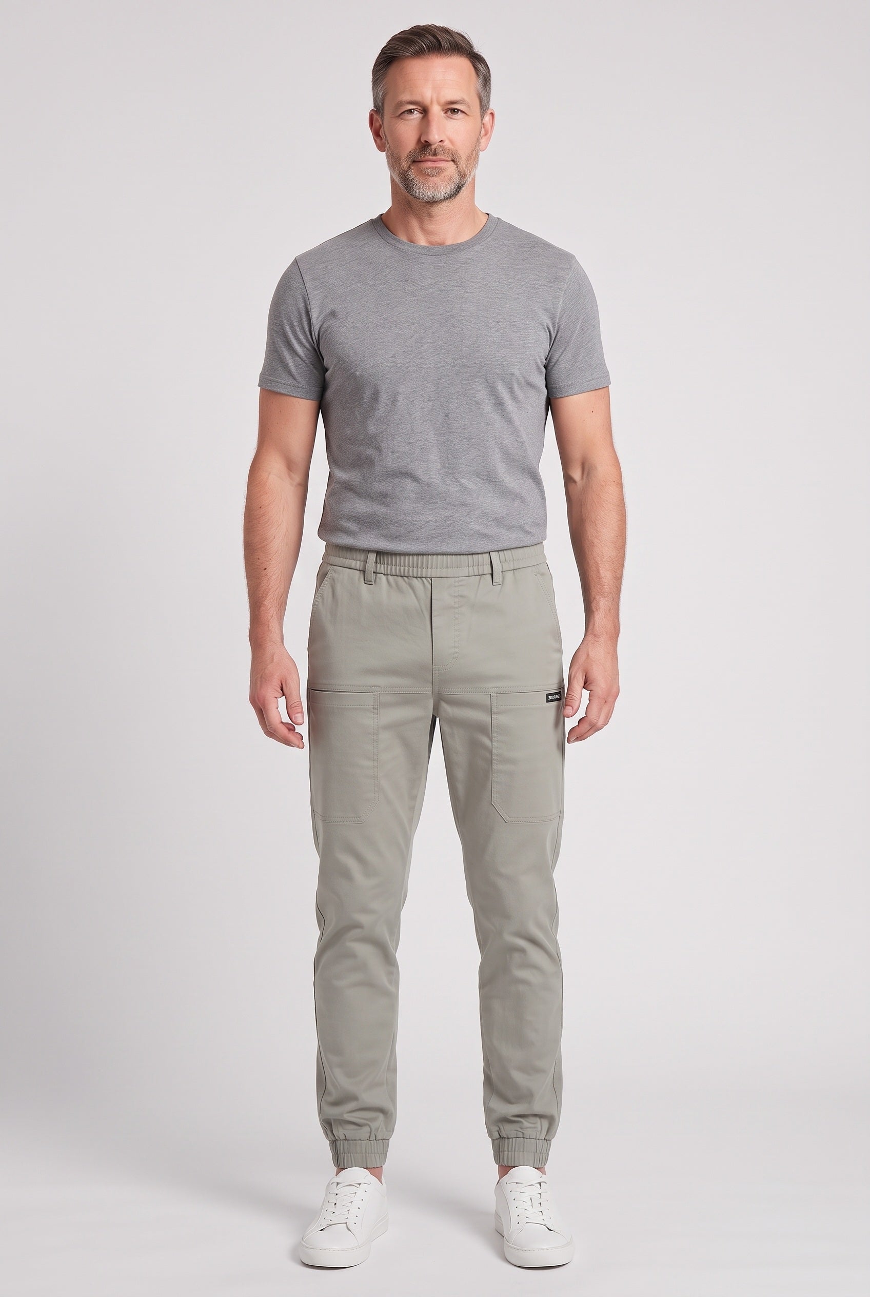 Men's Cargo Pants | Tapered Leg Elastic Waistband - 7