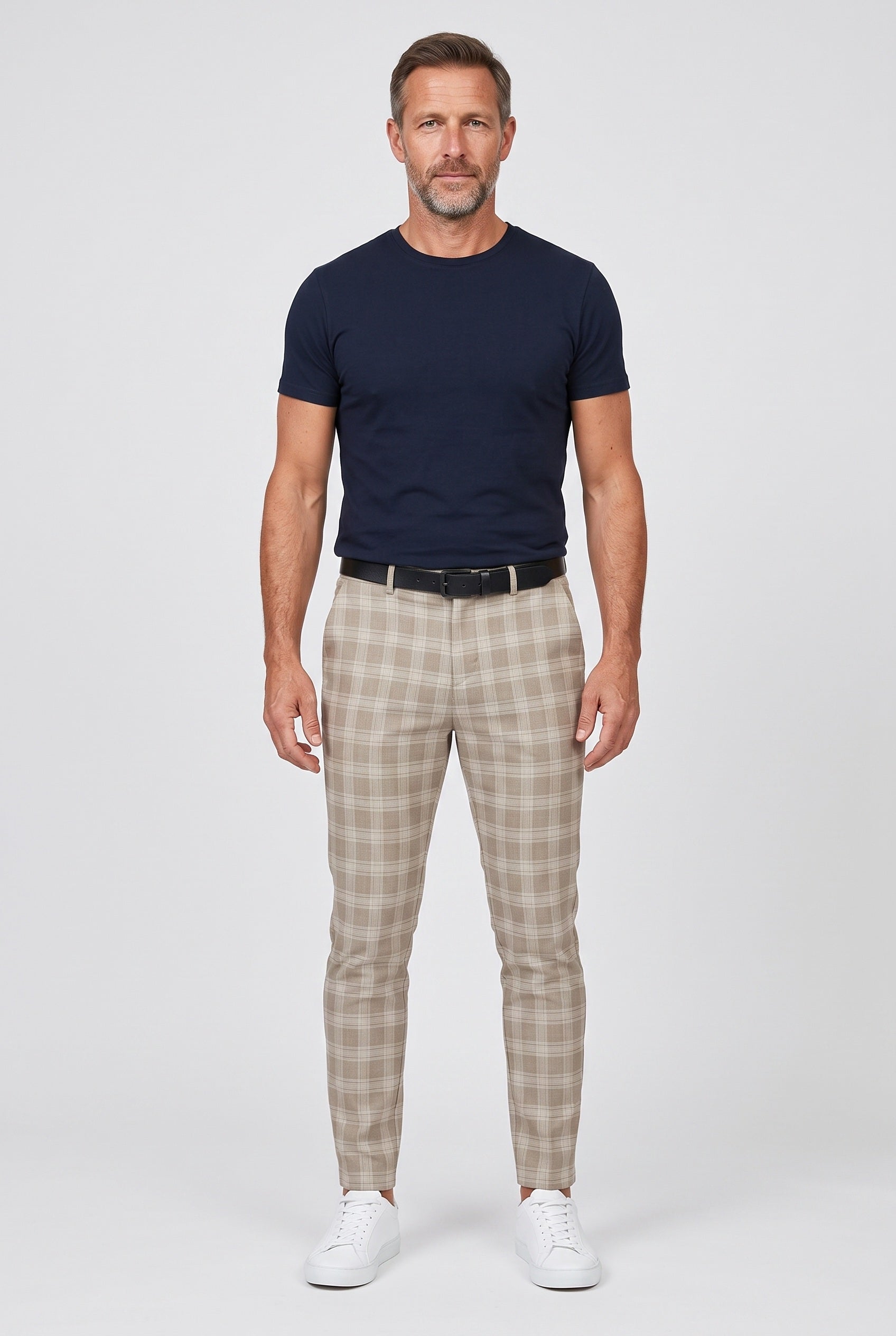 Men's Chino Pants | Slim Fit Check Pattern - 2