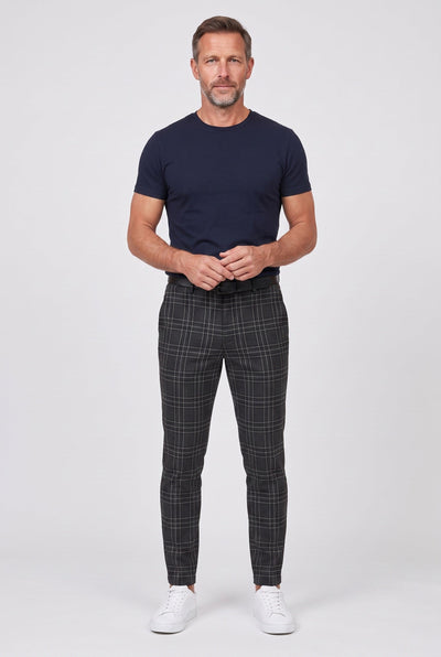 Men's Chino Pants | Slim Fit Check Pattern - 7