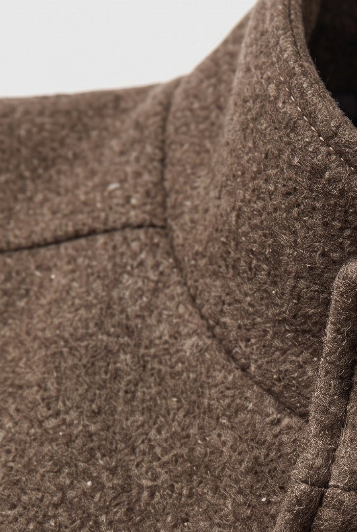 Men's Coat | Button Front with Stand Collar - 2