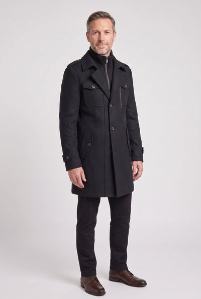 Men's Coat | Funnel Neck with Zip Front - 9