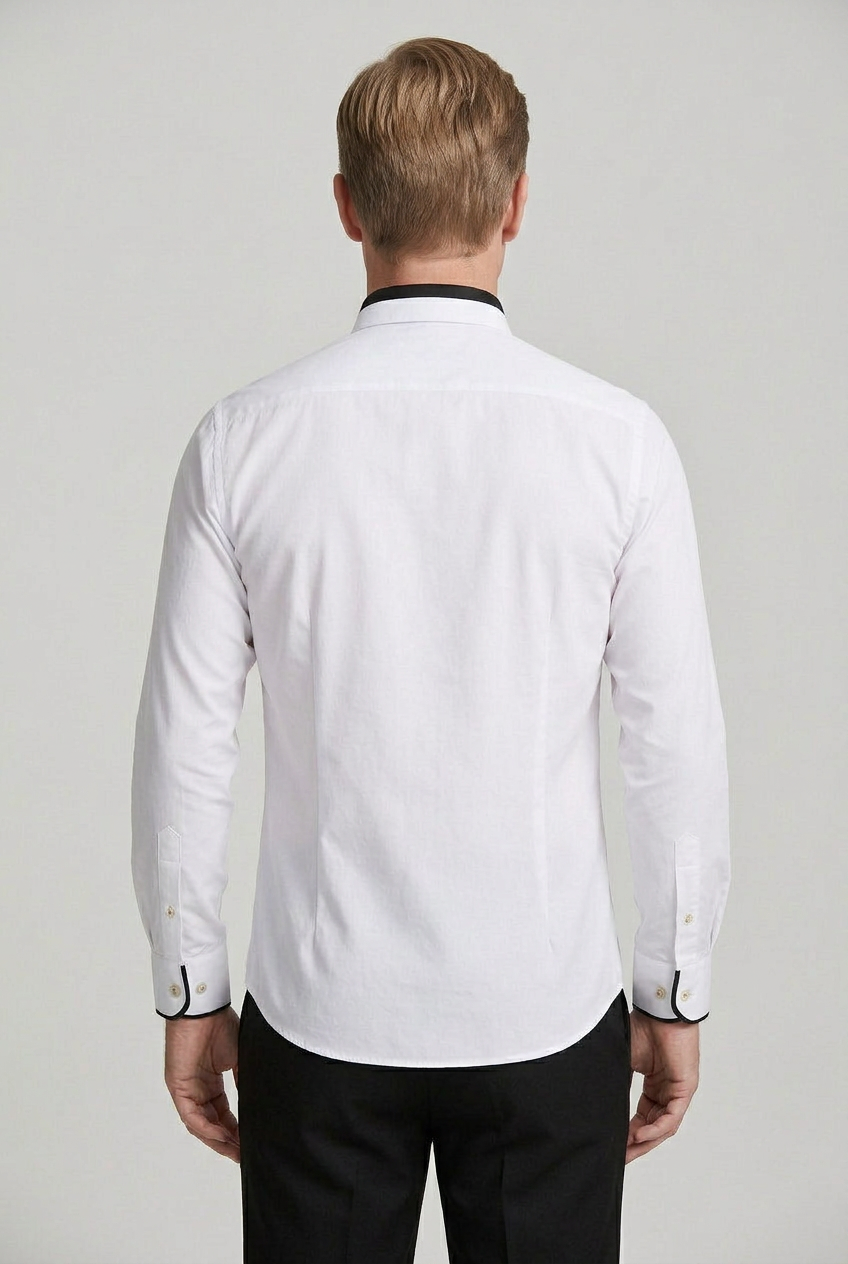 Men's Collar Shirt | Button Down with Contrast Trim - 2