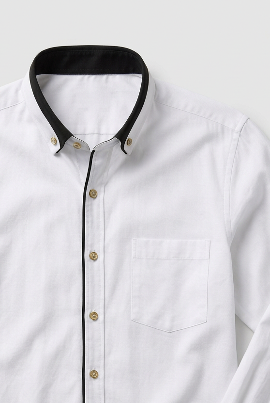 Men's Collar Shirt | Button Down with Contrast Trim - 3